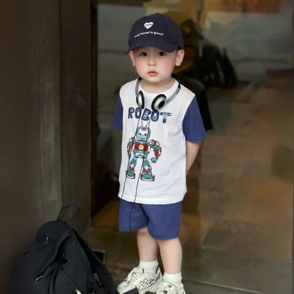 Bộ bé trai ngắn Animo Easy HN0425004 (1-4Y,Trắng-dương,TT02)