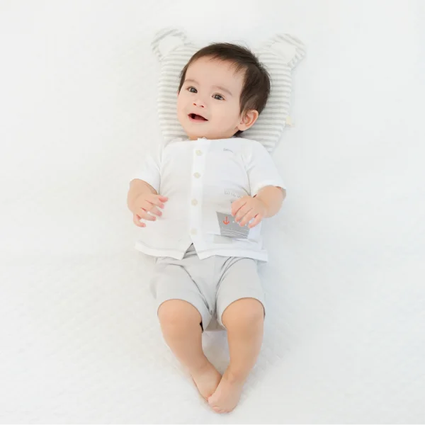 Set 2 Bộ modal kháng khuẩn ngắn Animo VD0225015 (0-24M,Xám-trắng,NN06)