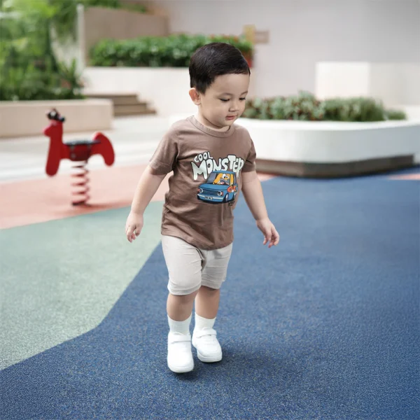 Bộ bé trai ngắn Animo Easy HN0325041 (1-4Y,Nâu-be,DD02)