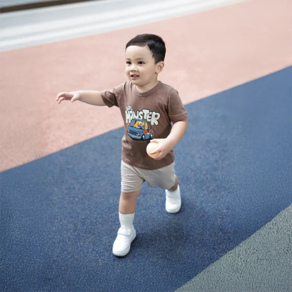 Bộ bé trai ngắn Animo Easy HN0325041 (1-4Y,Nâu-be,DD02)