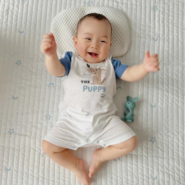 Bodysuit bé trai đùi Animo KK0325054-CC016 (0-12M,Trắng- Xanh,DD02)