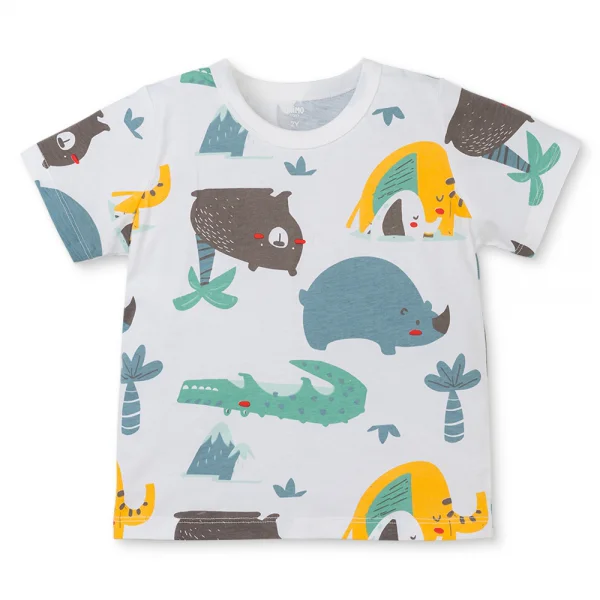 Bộ bé trai ngắn Animo Easy HN0325037 (1-4Y,Kem-cam,TT04)