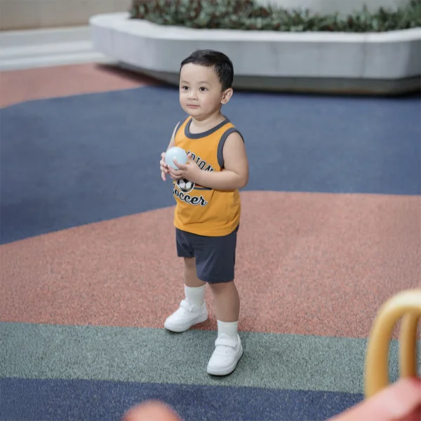 Bộ bé trai sát nách Animo Easy HN0325004 (1-4Y,Vàng-xám,TT02)