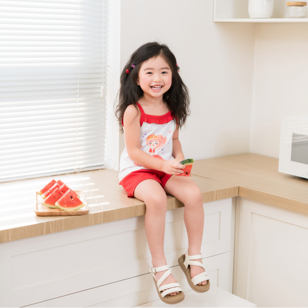 Bộ bé gái ngắn Animo Easy TX0325023 (1-4Y,Trắng-đỏ,TT02)