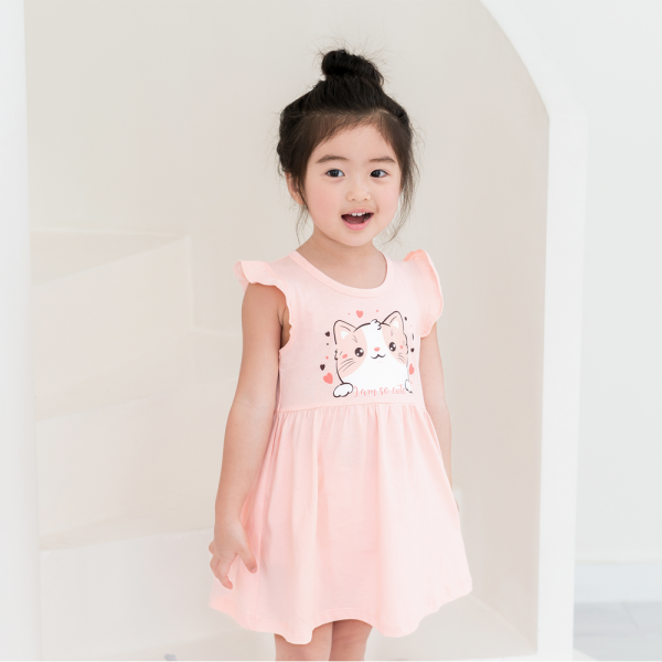 Đầm bé gái Animo Easy TX0325024 (1-4Y,Be,NN02)