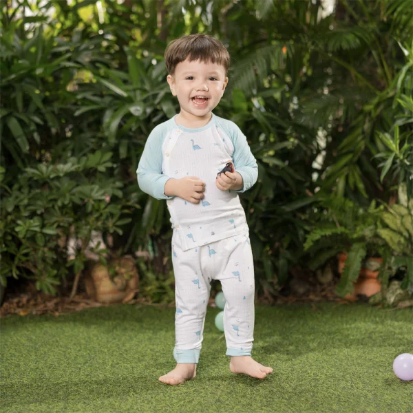 Set 2 bộ rayon chống muỗi dài Animo VD0425028 (0-24M,Xanh-trắng,TT06)