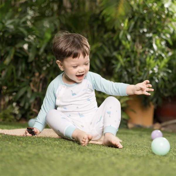 Set 2 bộ rayon chống muỗi dài Animo VD0425028 (0-24M,Xanh-trắng,TT06)