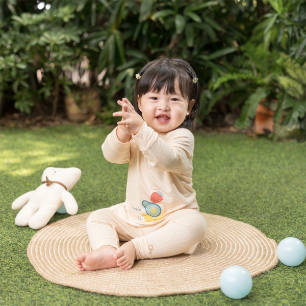 Set 2 bộ rayon chống muỗi dài Animo VD0425027 (0-24M,Kem -trắng,NN06)