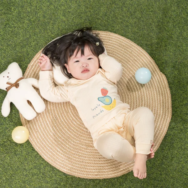 Set 2 bộ rayon chống muỗi dài Animo VD0425027 (0-24M,Kem -trắng,NN06)