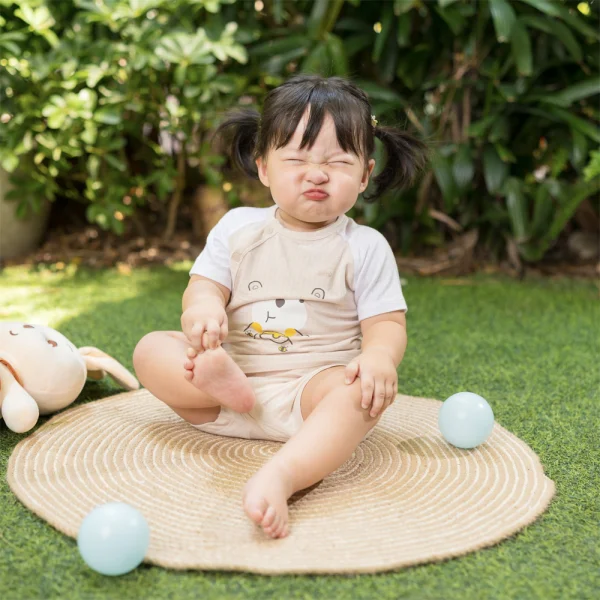 Set 2 bộ rayon chống muỗi ngắn Animo VD0425025 (0-24M,Be-trắng,NN06)