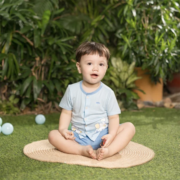 Set 2 bộ rayon chống muỗi ngắn Animo VD0425024 (0-24M,Biển-trắng,TT06)