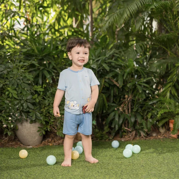 Set 2 bộ rayon chống muỗi ngắn Animo VD0425024 (0-24M,Biển-trắng,TT06)