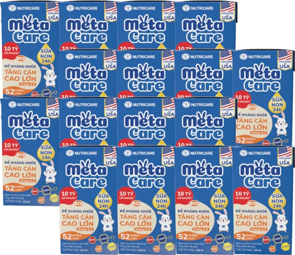 Combo 4 Sữa dinh dưỡng pha sẵn MetaCare Eco 110ml, Lốc 4 hộp (Từ 1 tuổi)