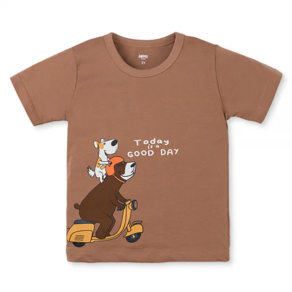 Bộ bé trai ngắn Animo Easy HN0425013 (1-4Y,Trắng-dương,TT02)