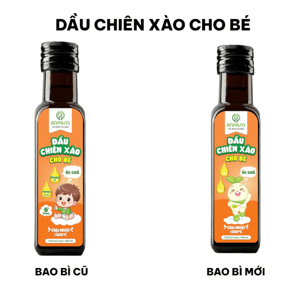 Dầu chiên xào cho bé vị óc chó Anpaso 100ml