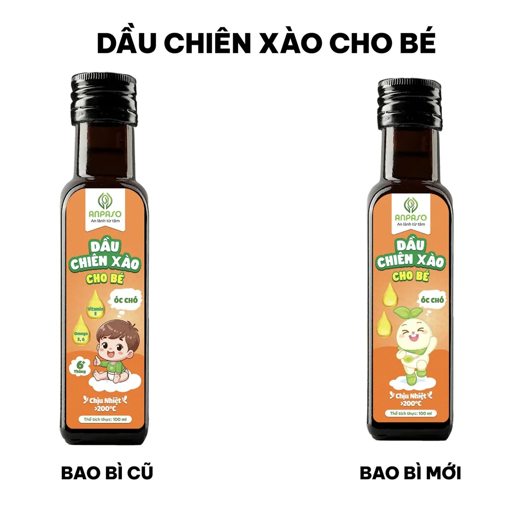 Dầu chiên xào cho bé vị óc chó Anpaso 100ml