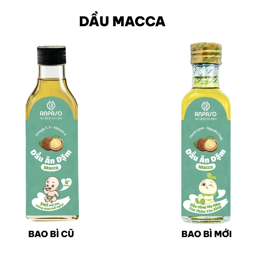 Dầu ăn dặm macca Anpaso 100ml