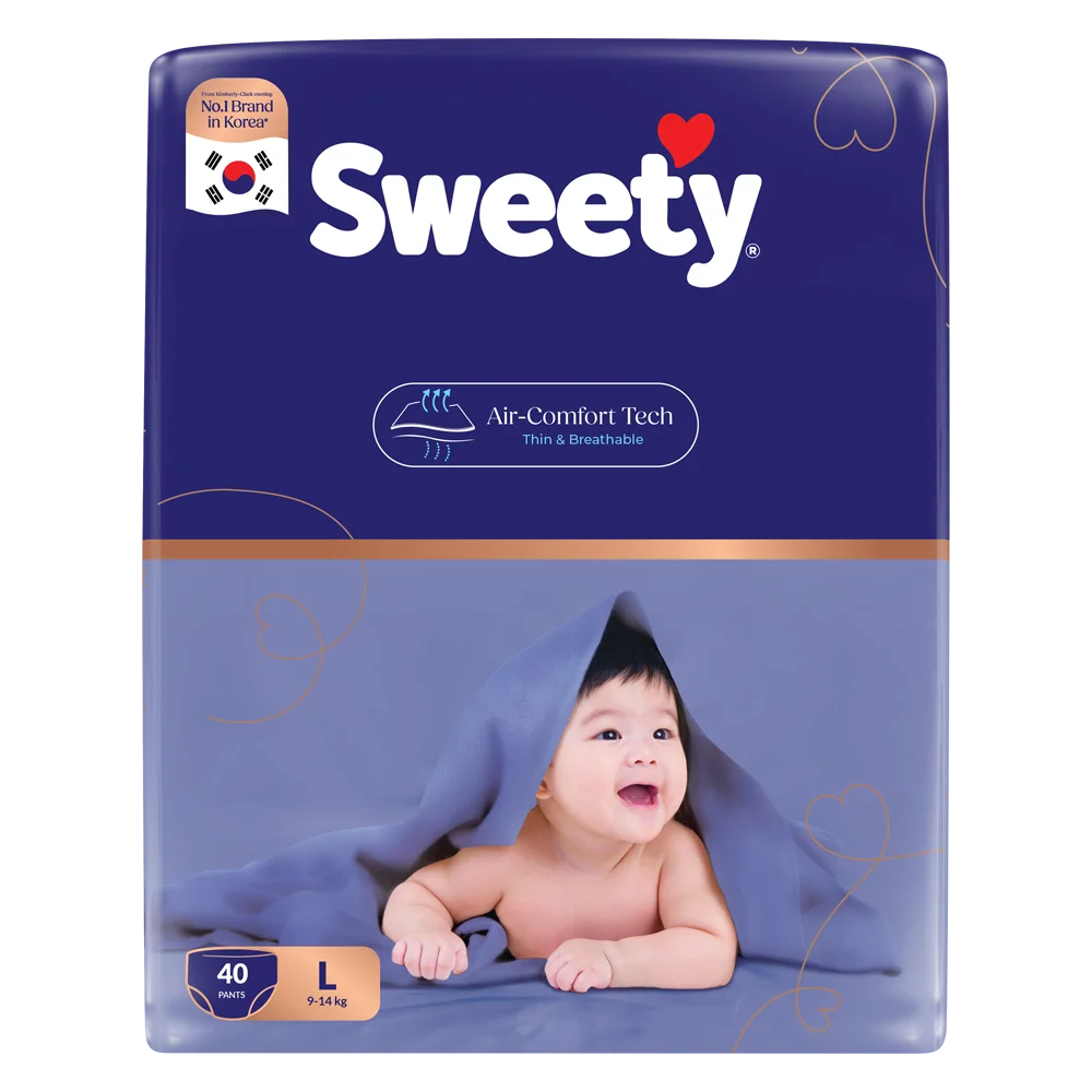 Combo 4 Tã quần Sweety cỡ L 40 miếng