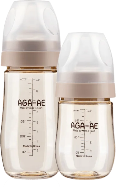 Combo 2 Bình sữa PPSU Aga-ae (Beige): 180ml và 270ml