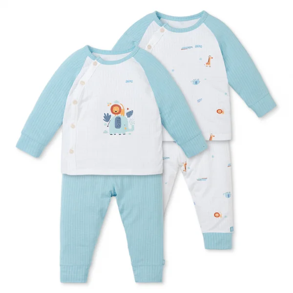 Set 2 bộ rayon chống muỗi dài Animo VD0425033 (0-24M,Dương-trắng,TT06)