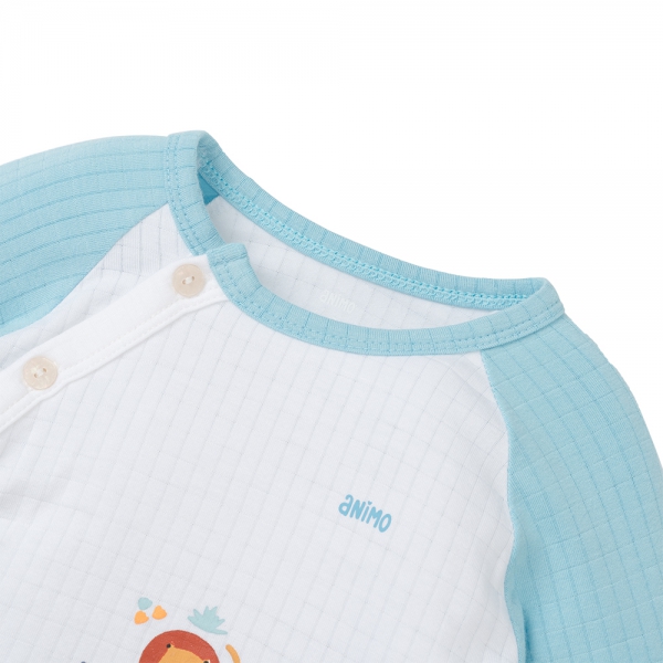 Set 2 bộ rayon chống muỗi dài Animo VD0425033 (0-24M,Dương-trắng,TT06)