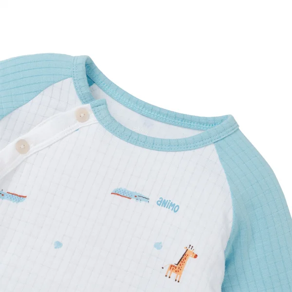 Set 2 bộ rayon chống muỗi dài Animo VD0425033 (0-24M,Dương-trắng,TT06)