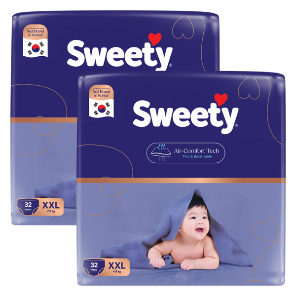 Combo 2 Tã quần Sweety cỡ XXL 32 miếng
