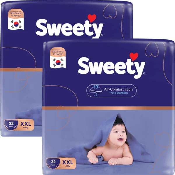 Combo 2 Tã quần Sweety cỡ XXL 32 miếng