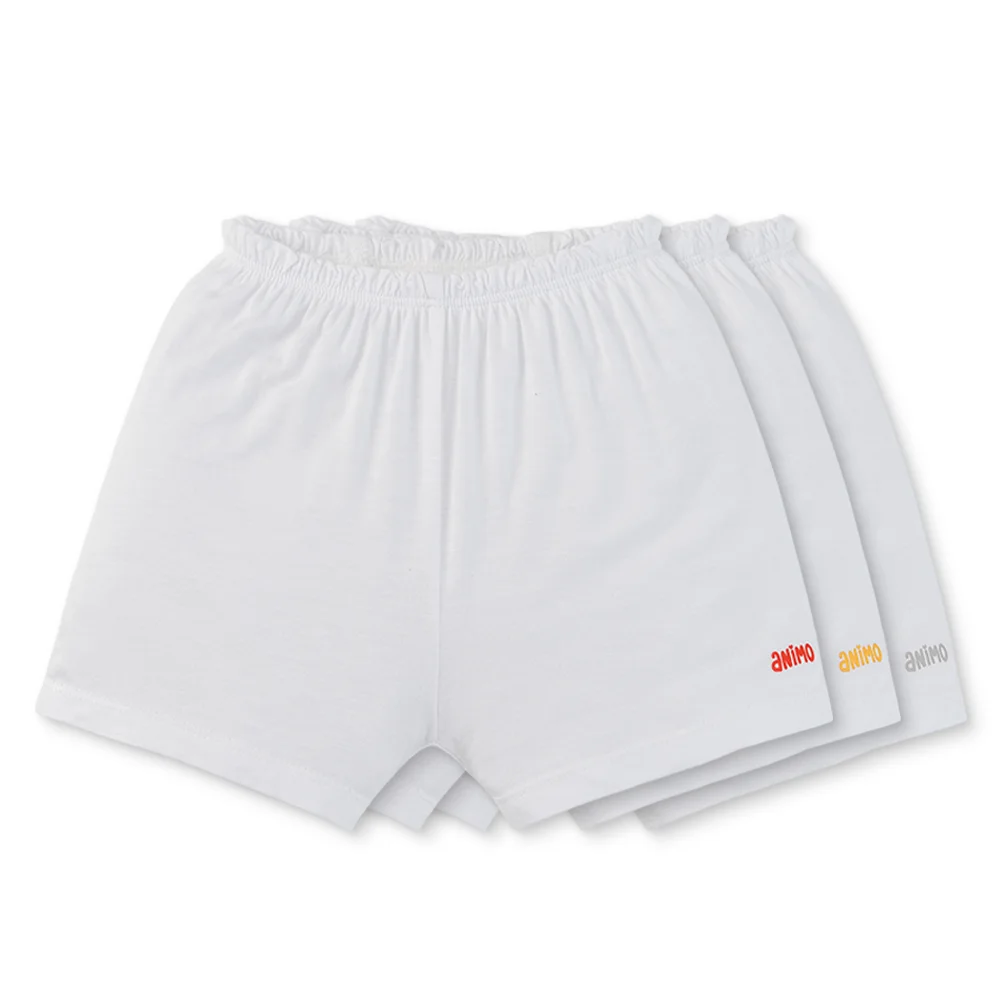 Set 3 quần sơ sinh ngắn Animo Easy KV0425073 (NB-9M,Trắng)
