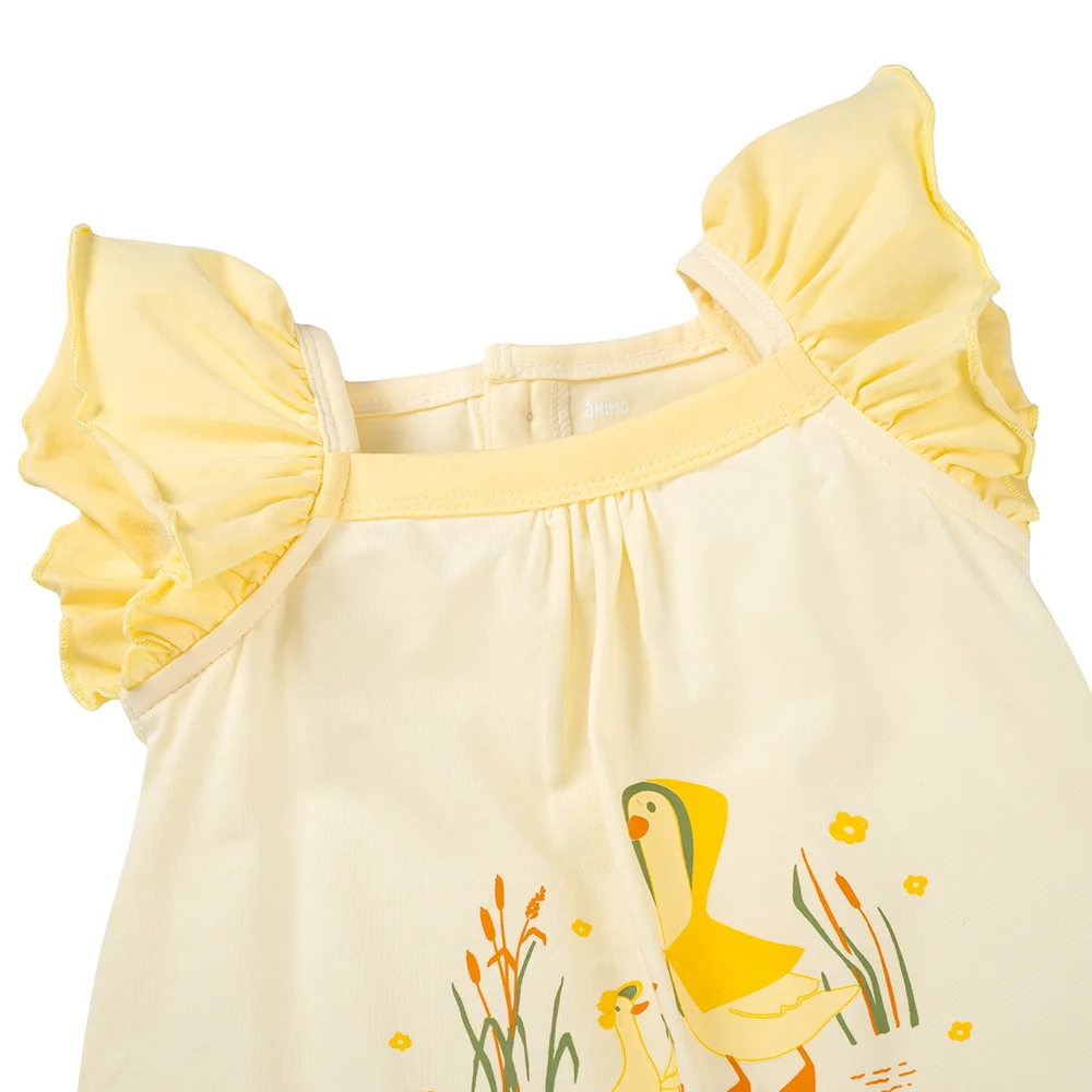 Bodysuit bé gái đùi Animo VD0525003 (0-12M,Vàng,NN02)