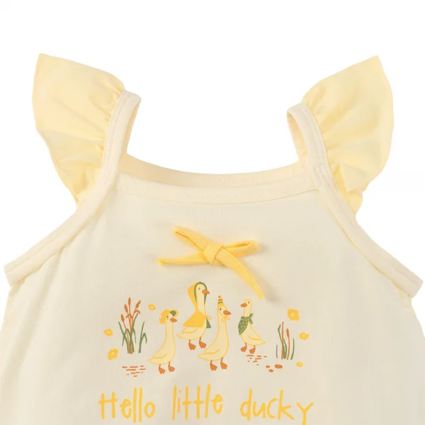 Bodysuit bé gái tam giác Animo VD0525002 (0-9M,Vàng,NN01)