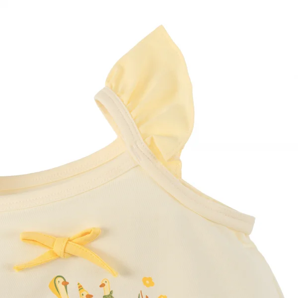 Bodysuit bé gái tam giác Animo VD0525002 (0-9M,Vàng,NN01)