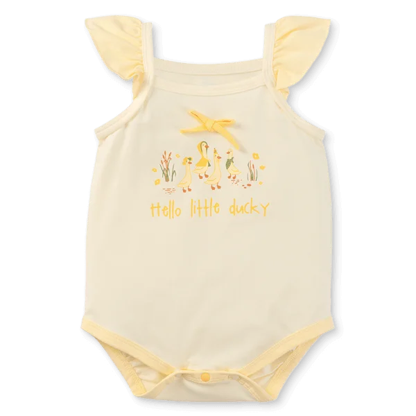 Bodysuit bé gái tam giác Animo VD0525002 (0-9M,Vàng,NN01)