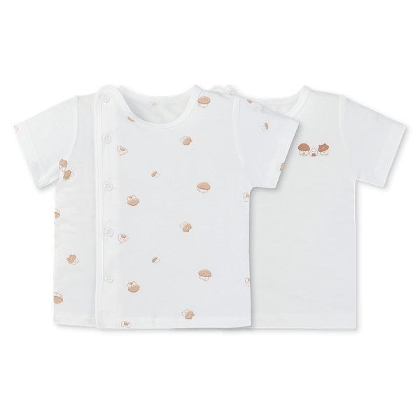 Set 2 áo sơ sinh cài chéo tay ngắn Animo Easy HN0125003 (NB-9M,Trắng,NN05)