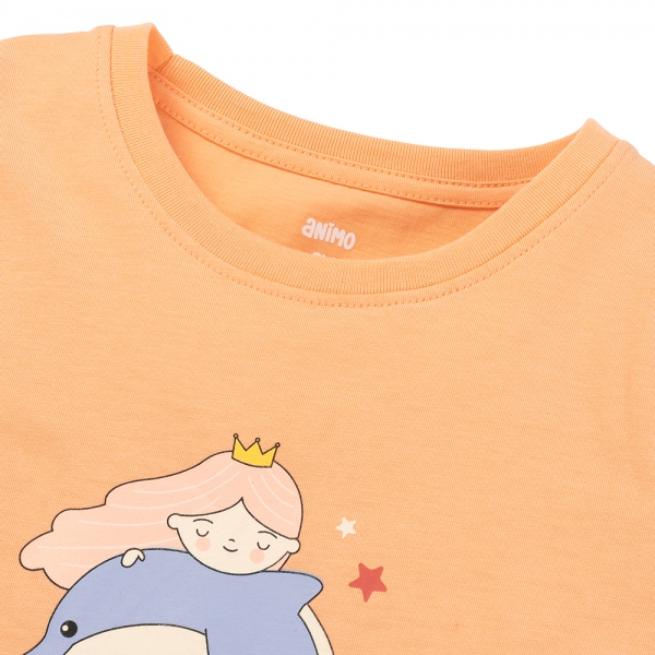 Bộ bé gái ngắn BST Aloha Animo TX0425072 (1-6Y,Cam-be,TT02)