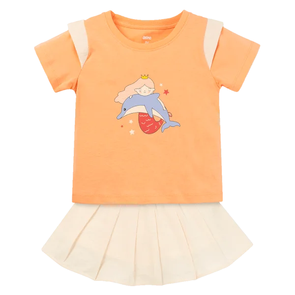 Bộ bé gái áo tay ngắn quần ngắn aloha Animo (1-6Y) TX0425072