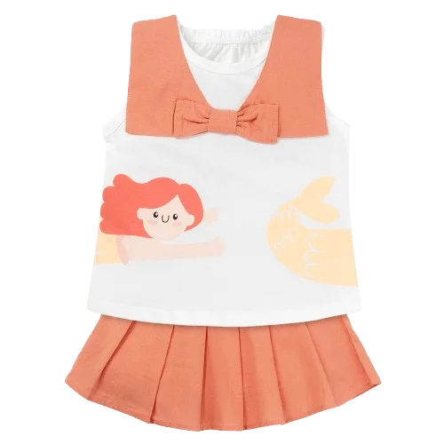 Bộ bé gái áo tay ngắn quần ngắn aloha Animo (1-6Y) TX0425071