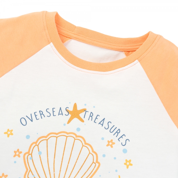 Bộ bé gái ngắn BST Aloha Animo TX0425072 (1-6Y,Cam-be,TT02)