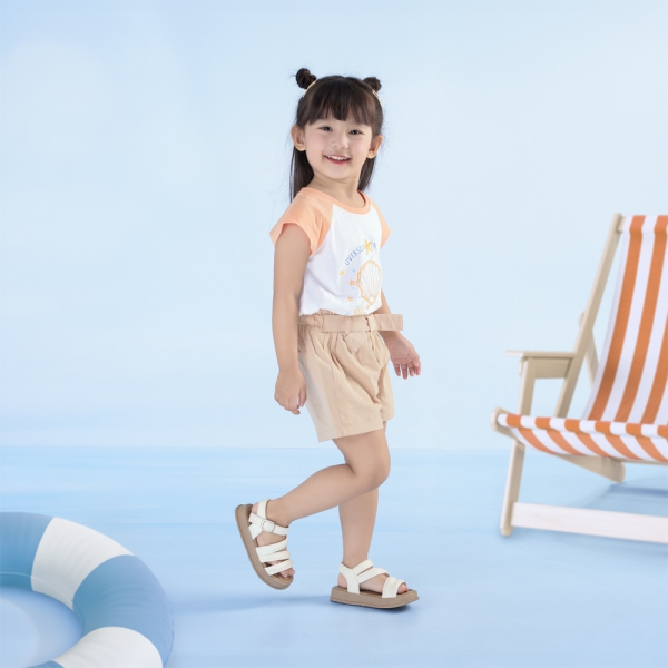 Bộ bé gái ngắn BST Aloha Animo TX0425072 (1-6Y,Cam-be,TT02)