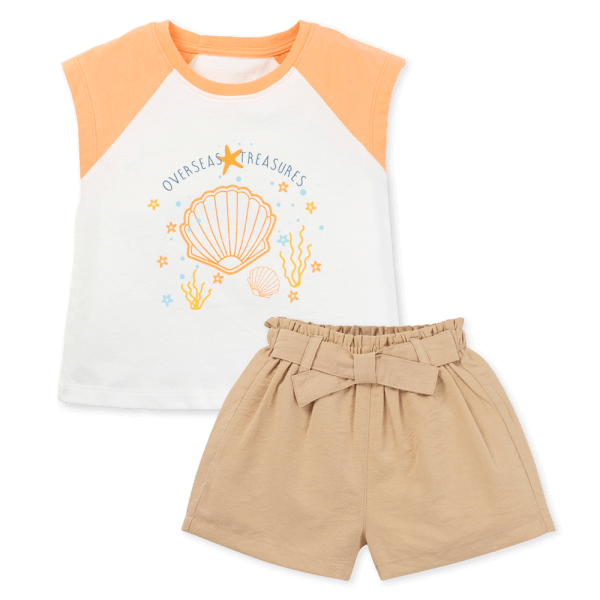 Bộ bé gái áo tay ngắn quần ngắn aloha Animo (1-6Y) TX0425070