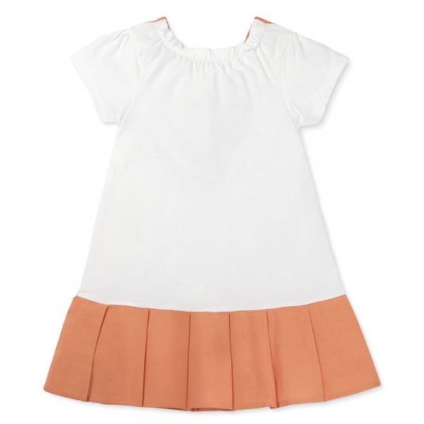 Đầm bé gái BST Aloha Animo TX0525065 (1-6Y,Trắng-cam,TT02)