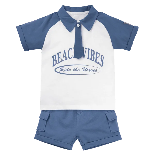 Bộ bé trai áo tay ngắn quần ngắn aloha Animo (1-6Y) HN0625005