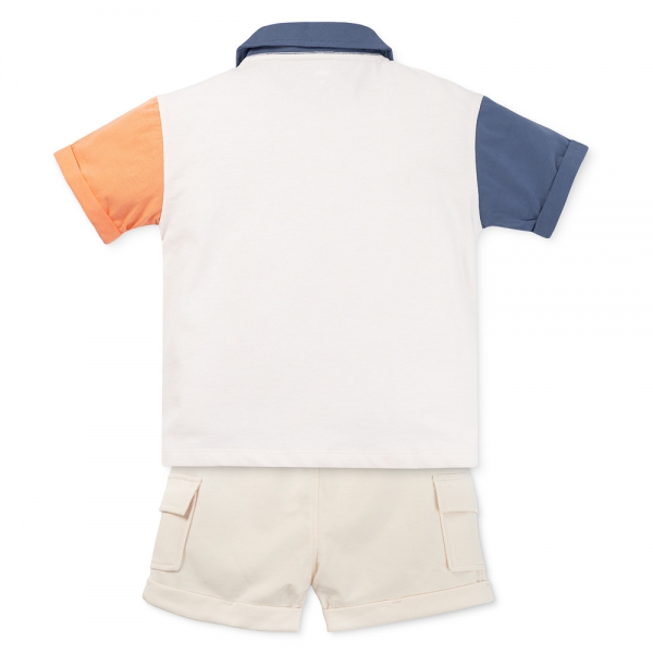 Bộ bé trai ngắn cavat Bst Aloha Animo HN0625005 (1-6Y,Trắng-dương,TT02)