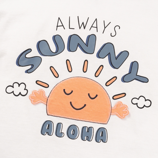 Bộ bé trai ngắn Bst Aloha Animo HN0625004 (1-6Y,Kem,NN02)