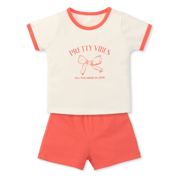 Bộ bé gái ngắn Animo Easy TX0425064 (1-4Y,Be-đỏ,TT02)