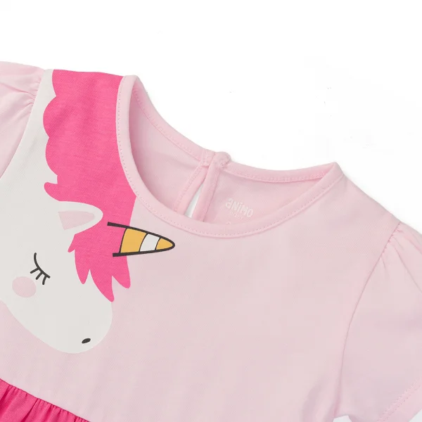 Đầm bé gái Animo Easy LU0525034 (1-4Y,Hồng-tím,TT02)