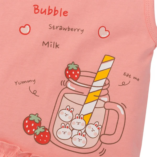 Đầm bé gái Animo Easy LU0525033 (1-4Y,Hồng đào,TT02)