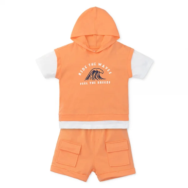 Bộ bé trai ngắn có nón Bst Aloha Animo HN0625008 (1-6Y,Cam,TT02)