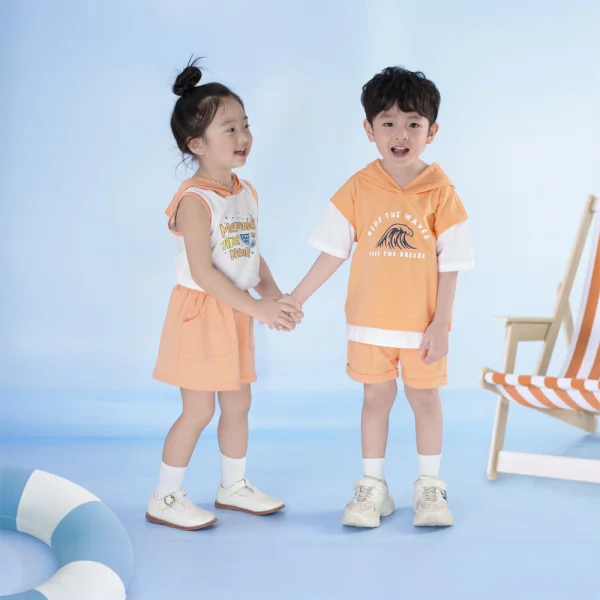 Bộ bé trai ngắn có nón Bst Aloha Animo HN0625008 (1-6Y,Cam,TT02)