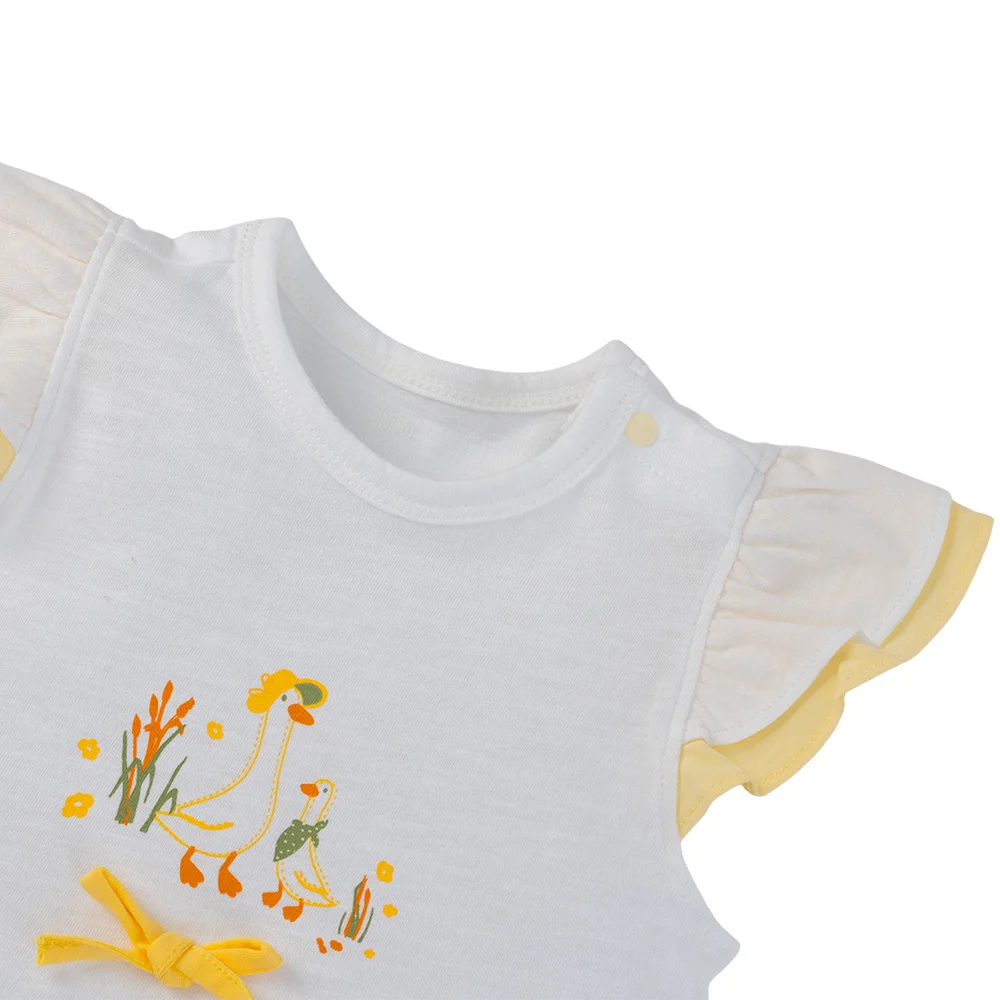 Bodysuit bé gái đùi Animo VD0525004 (0-3M,Vàng,NN01)